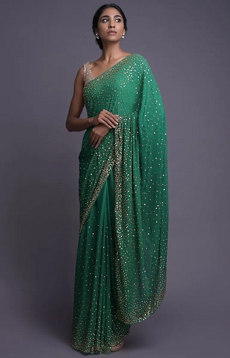 Blingy Sequin Chiffon Saree