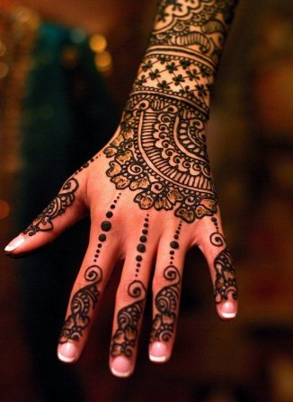 Pakistano vestuvių Mehndi dizainas rankoms