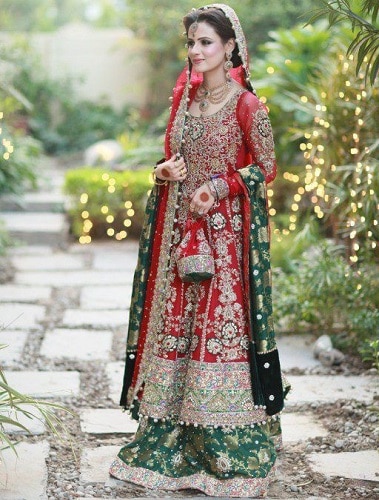 uzun choli lehenga