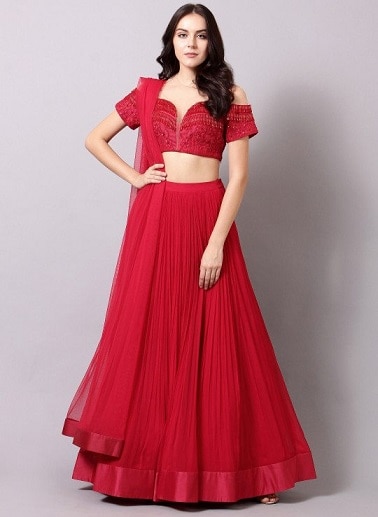 Şifon Lehenga