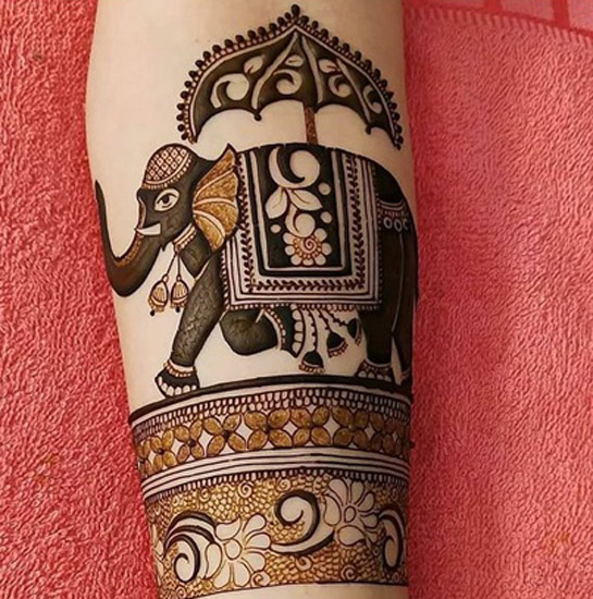 Geriausi dramblių nuotakos „Mehendi“ dizainai