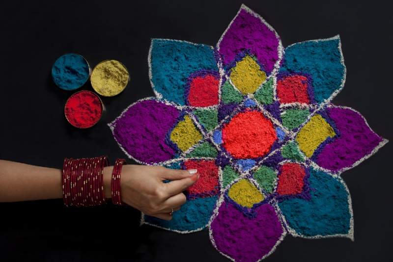Kolay Rangoli Tasarımları