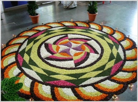 Çiçek Rangoli Tasarımı