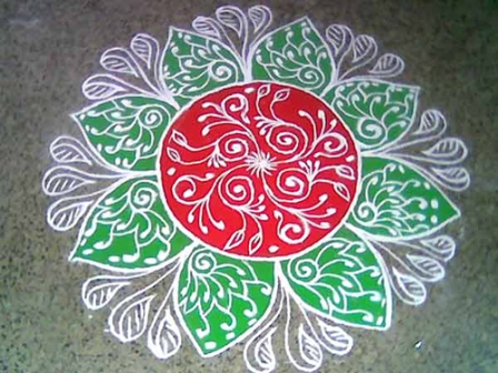 Renklerle Kolay Rangoli Tasarımı