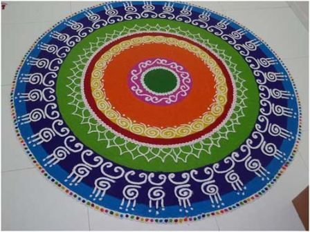 „Circle Rangoli“ dizainas „Diwali“