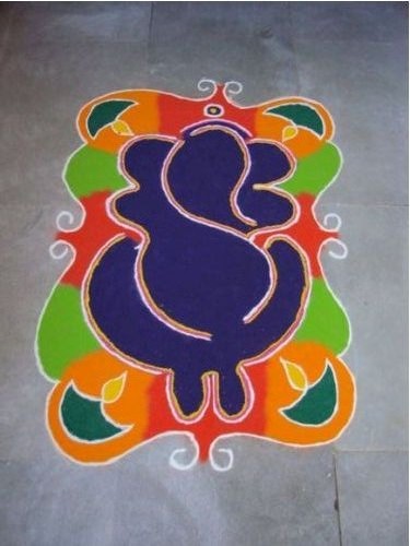 Soyut Ganesa Rangoli