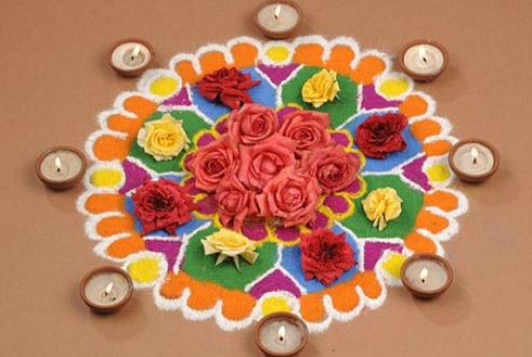 „Diya“ „Rangoli“ dizainas namams