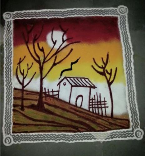 Manzara Rangoli Deseni