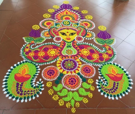 Durga Rangoli Tasarımları
