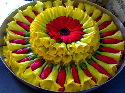 Yüzen Çiçekli Rangoli