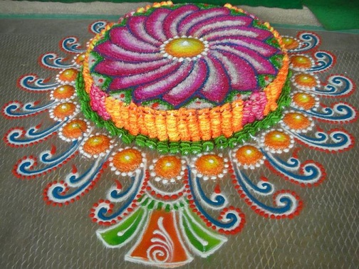 3- D Rangoli dizainas