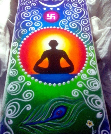 Yoga Rangoli Tasarımları