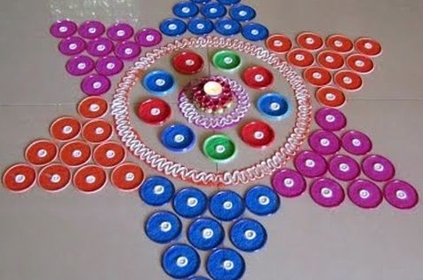 Apyrankės Rangoli dizainas