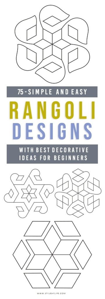 Paprasti ir lengvi „Rangoli“ dizainai
