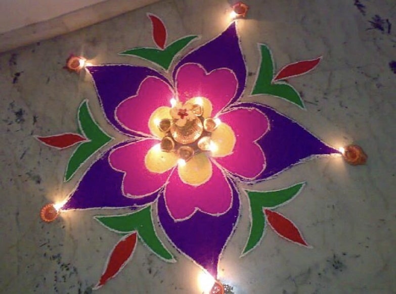 „Diwali Rangoli“ dizainas