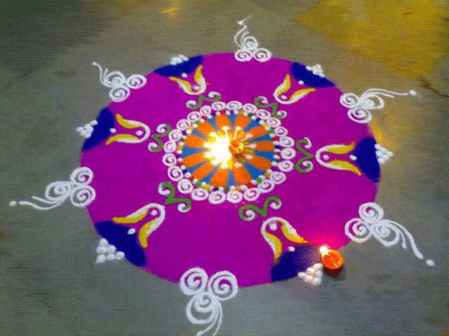 Durumlar için Rangoli Tasarımları
