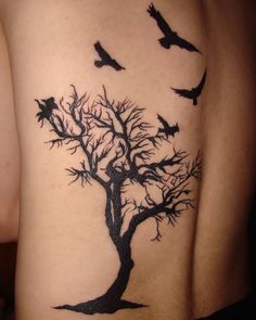 Paukščių Paisley tatuiruotės dizainas