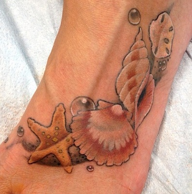 „Sea Shell Paisley“ tatuiruotės dizainas