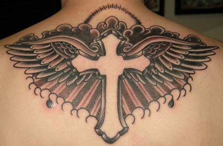 Religinių tatuiruočių dizaino kryžiaus simboliai