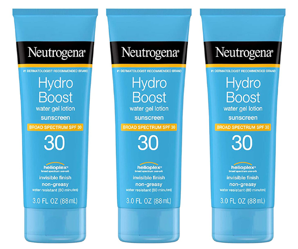 Neutrogena Hydro Boost neriebus drėkinamasis kremas nuo saulės su plataus spektro spf