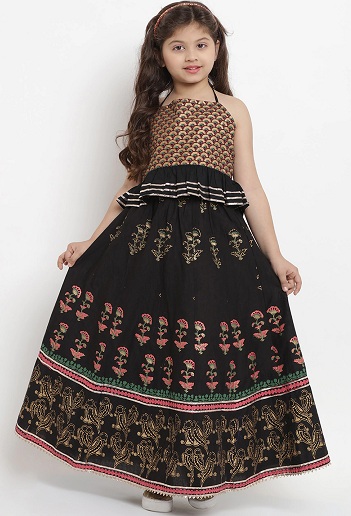 8 metų mergaitė Lehenga