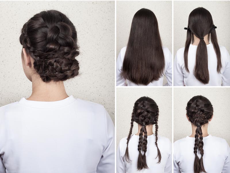 moterų šukuosenos ilgiems plaukams