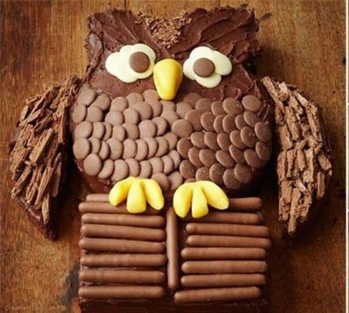 baykuş doğum günü pastası tasarımları