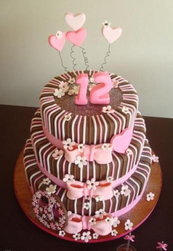 „Pink Heart Bday“ pyrago dizainas