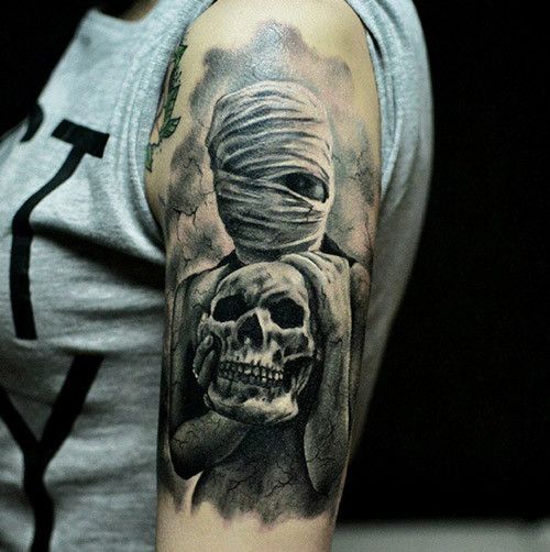 Creepy Mummy Tattoo dizainas