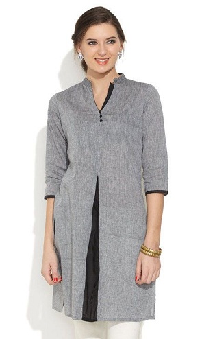 Poly Cotton açık Gri Gölge Bayan Kurti