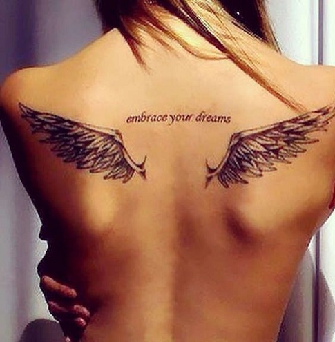 „Black Swan Wings“ tatuiruotės dizainas