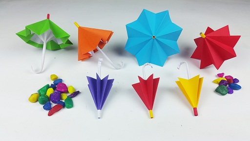 Basit Renkli Şemsiye