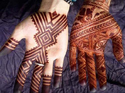 Geometrinis Afrikos Mehndi dizainas