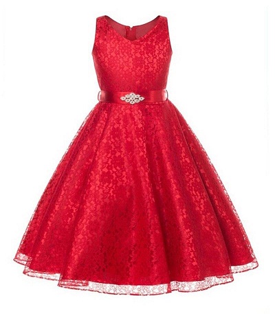 Raudona vakarėlio suknelė