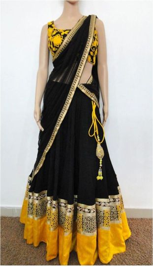 tasarımcı lehenga sarees5