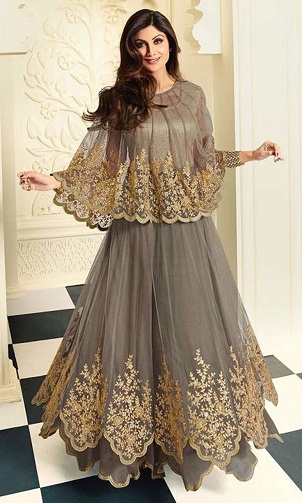 „Anarkali Grey Salwar“ kostiumas