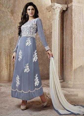 Gėlių atspaudas Pilkas Salwar Kameez