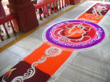 Geleneksel Galicha Rangoli Tasarımı