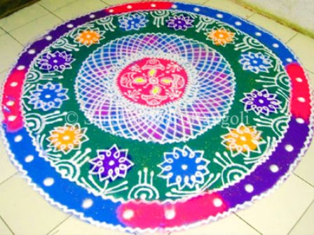 Çiçek Galicha Rangoli Tasarım