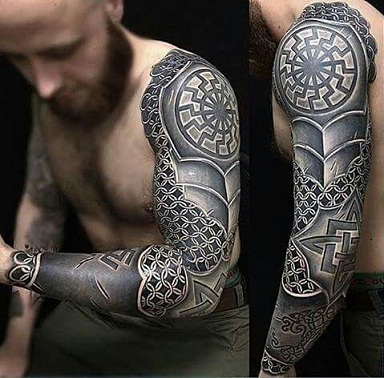 Vikingų simbolių tatuiruotės