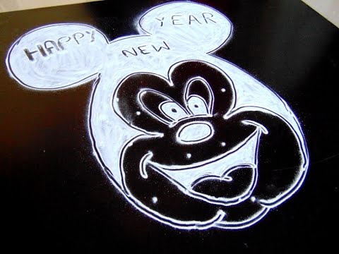 Noktalı Mickey Mouse Rangoli