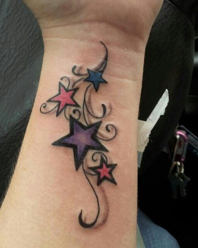 3D žvaigždės tatuiruotė