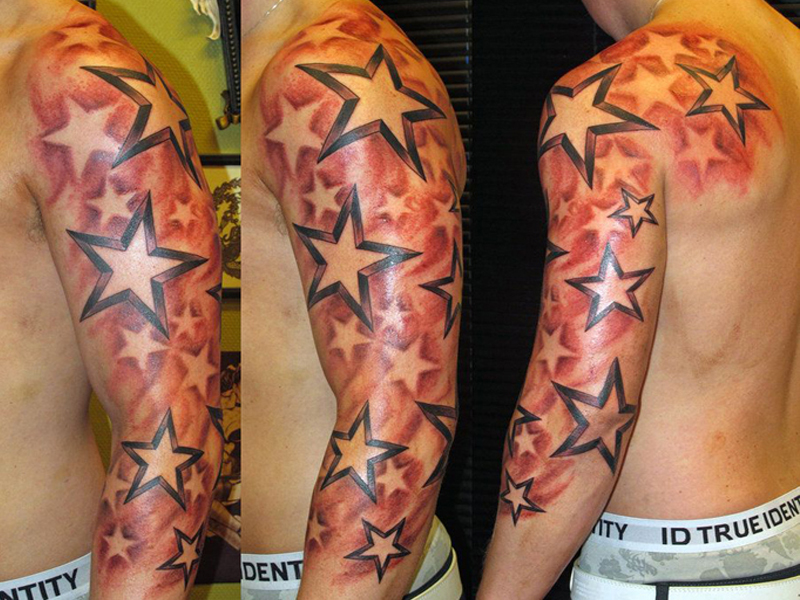 Šaudančios žvaigždės tatuiruotės dizainas, idėjos ir prasmė