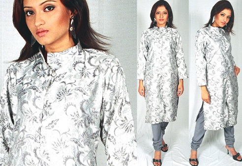 Kadınlar için Tasarımcı Gümüş Kurti