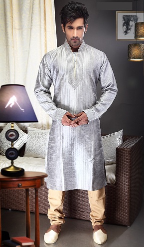 Gümüş Gri Erkek Kurta