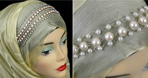 „Bejeweled“ galvos juostos hidžabai