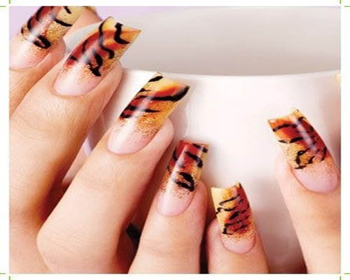 Airbrushed gradientas ir zebros dizainas