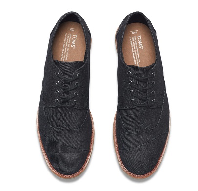 Siyah Denim Brogues