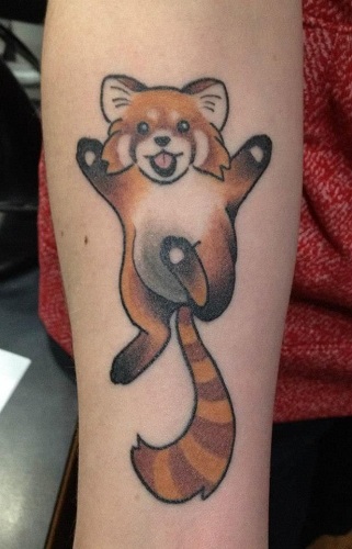 „Red Panda“ tatuiruočių dizainas