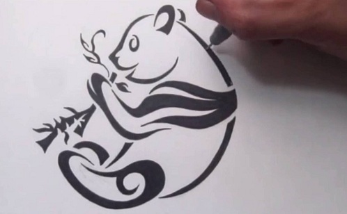 Kūrybingi „Panda“ tatuiruočių dizainai